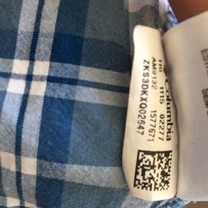 Columbia Blue & White Short Sleeve Button Down OBO
